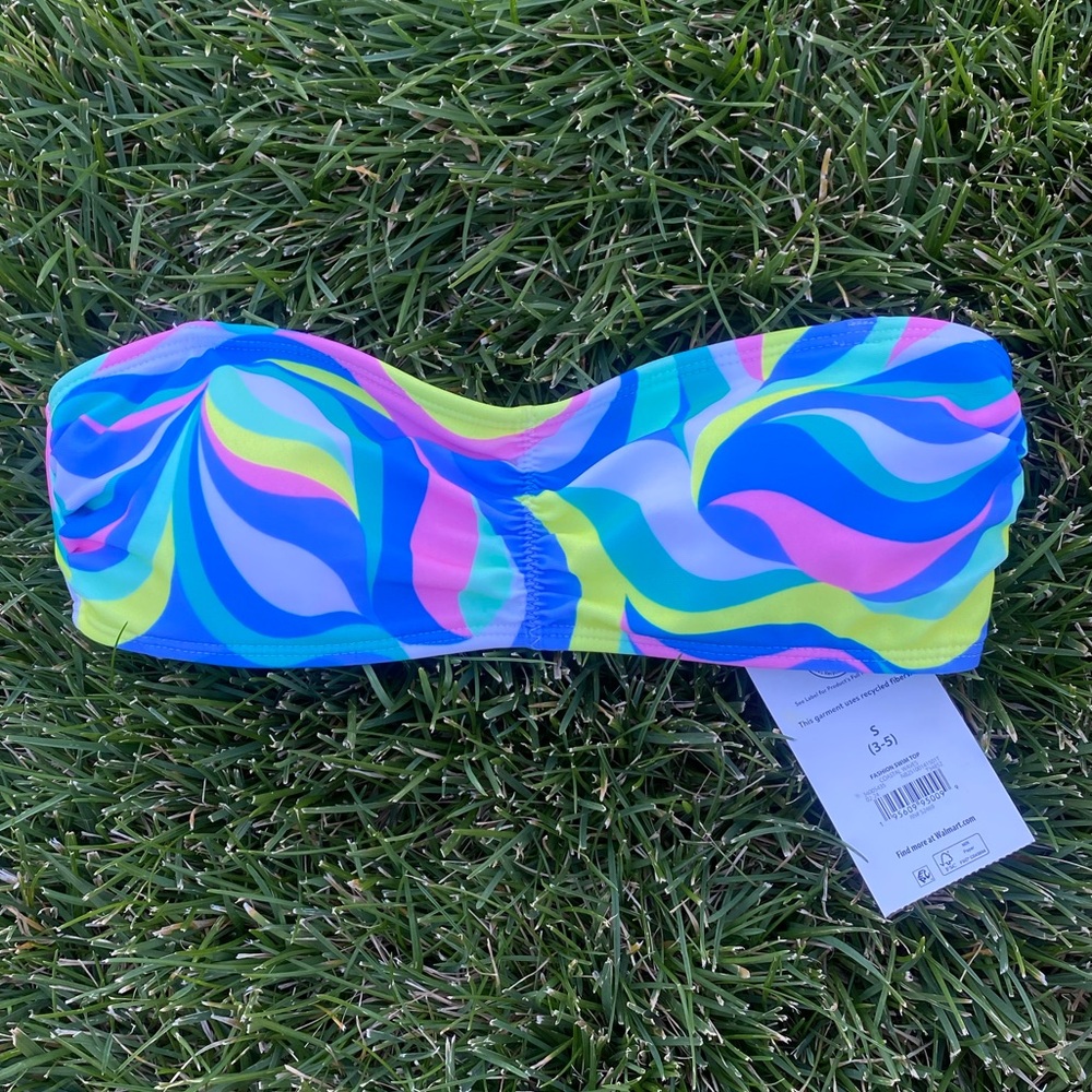 Neon Psychedelic Rave Swimsuit Festival Eco Friendly Sustainable Bikini Top